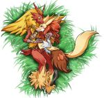  &lt;3 anthro avian beak big_ears bird blaziken blue_eyes blush canid canine claws clothed clothing delphox duo fan_character female fluffy fluffy_tail fox fur hair hand_holding hand_on_shoulder hug love male male/female mammal multicolored_body multicolored_fur nintendo partially_clothed pok&eacute;mon pok&eacute;mon_(species) red_body red_eyes red_fur romantic_ambiance romantic_couple smile video_games white_body white_clothing white_fur yellow_body yellow_fur yuririi 
