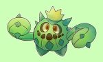  brown_eyes cacnea cilvia_mirell commentary creature english_commentary full_body gen_3_pokemon green_background green_theme no_humans pokemon pokemon_(creature) solo 