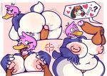  &lt;3 2020 anatid anseriform anthro avian balls beak belly big_breasts bird bodily_fluids breasts butt canid canine canis digital_media_(artwork) domestic_dog duck duck_hunt duck_hunt_dog duck_hunt_duck duo erection feathers female genitals hot_dogging looking_back male male/female mammal multiple_images navel nintendo nipples nude open_mouth overweight overweight_female penis pussy sex simple_background suprosed sushirolldragon thick_thighs titfuck tongue video_games 