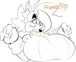  anthro bandicoot big_breasts breasts cola_bandicoot colacoot female hi_res huge_breasts larger_anthro larger_female macro mammal marsupial micro micro_on_macro questioning size_difference 