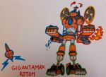  absurdres blue_eyes character_name clenched_hands commentary creature electric_fan english_commentary english_text floating gen_4_pokemon gigantamax grin highres jammyblob64 lawnmower mecha no_humans outline pokemon pokemon_(creature) refrigerator rotom rotom_(fan) rotom_(frost) rotom_(heat) rotom_(mow) rotom_(normal) rotom_(wash) simple_background smile standing traditional_media washing_machine water white_background 