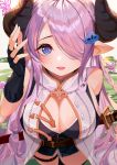  cleavage granblue_fantasy horns narumeia_(granblue_fantasy) pointy_ears sword tagme 