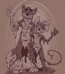  anthro candy canid canine canis chocolate duo food goo_creature hi_res male mammal melting mouse murid murine rodent trevor-fox trevor-fox_(character) wolf 