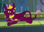  amber_eyes badumsquish black_eyeliner eyeliner eyeshadow felid female friendship_is_magic headpiece hi_res lying makeup mammal my_little_pony mythological_sphinx mythology on_side pawpads paws pose purple_eyeshadow slit_pupils solo sphinx_(mlp) wings 