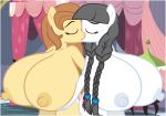  anthro bedroom big_breasts breasts caring_hearts_(mlp) cream_heart_(mlp) duo earth_pony equid equine eyes_closed fan_character female female/female flashequestria friendship_is_magic horse huge_breasts hyper hyper_breasts mammal mother my_little_pony parent pigtails pony pterippus wings 