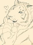  &lt;3 2016 anthro felid giraffe_(artist) male mammal pantherine sketch solo tiger 