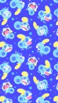  blue_background commentary creature crying english_commentary gen_8_pokemon highres no_humans phone_wallpaper pokemon pokemon_(creature) simple_background sobble versiris 