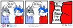  absurd_res anthro blueka canid canine canis classy clothing comic costume english_text female fursuit hi_res hoodie jacket knot_toss_(media) male mammal shirt text topwear wolf 