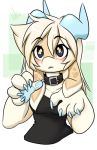  anthro blonde_hair breasts cetacean clothed clothing collar delphinoid dragon female hair horn hybrid mammal marine nami_(teranen) oceanic_dolphin orca solo toothed_whale wolflady 