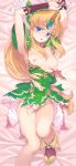  armor breasts dakimakura nipples no_bra nopan riesz seiken_densetsu seiken_densetsu_3 supurai torn_clothes 