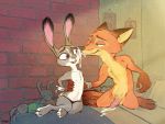  2020 4:3 after_sex anthro anthro_on_anthro bed bodily_fluids canid canine clothing cum cum_on_face dialogue disney duo female fox fur furniture genital_fluids grey_body grey_fur inside judy_hopps lagomorph leporid licking light lighting looking_at_another male mammal nick_wilde on_bed orange_body orange_fur panties plushie rabbit red_fox samur_shalem tongue tongue_out underwear white_body white_fur zootopia 