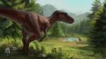  16:9 2020 akineza ambiguous_gender day detailed_background digital_media_(artwork) dinosaur feral group outside reptile scalie sky widescreen 