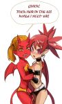  bernd_und_das_r&auml;tsel_um_unteralterbach bikini blonde_hair blush bone braided_hair clothing demon disgaea duo emily_geiger english_text etna_(disgaea) fangs female flat_chested hair horn not_furry red_body red_eyes red_hair red_skin simple_background skull skull_earrings swimwear text twintails_(hairstyle) unknown_artist video_games white_background wings yellow_eyes 