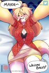  &lt;3 animal_crossing anthro blush breasts canid canine canis clothing domestic_dog english_text female isabelle_(animal_crossing) looking_at_viewer mammal nintendo shih_tzu sinfulcaffeine solo text toy_dog underwear url video_games 