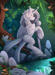  day detailed_background equid female feral hi_res horn mammal outside sculpture sky solo statue water winged_unicorn wings yakovlev-vad 