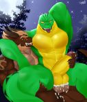  abs anal anthro balls_touching bodily_fluids brown_body brown_fur brown_hair brown_scales crocodile crocodilian crocodylid cum cum_inside dragon duo erection fur genital_fluids genitals green_body green_scales hair hi_res horn humanoid_genitalia humanoid_penis male male/male masturbation muscular night penis reptile reverse_cowboy_position scales scalie scorch_croco-derg sex steiner_draggal sweeteater 