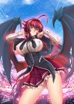  adsouto erect_nipples highschool_dxd rias_gremory wings 