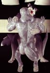  3d_(artwork) ahegao anthro canid canine canis claws digital_media_(artwork) duo looking_pleasured lying male male/male mammal mastersounds muscular nude on_back scalie sex wolf 