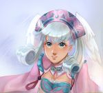  1girl green_eyes head_wings melia s4liller silver_hair smile xenoblade_(series) xenoblade_1 