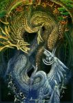  absurdres bird dragon giant_monster highres horns kondou_totetsu monster no_humans original wings 