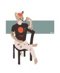  absurd_res ambiguous_gender animal_humanoid anthro bottomwear chair chopsticks clothing felid felid_humanoid feline feline_humanoid food furniture hi_res humanoid jeans mammal mammal_humanoid pants psfunny sitting solo sushi topwear torn_bottomwear torn_clothing torn_jeans torn_pants 