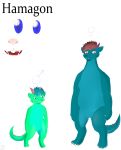  absurd_res anthro demi_furry duo female hamagon hi_res male model_sheet 