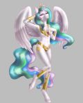  4:5 anthro breasts clothed clothing costume equid equine female friendship_is_magic hi_res horse mammal my_little_pony pony princess_celestia_(mlp) sizaru skimpy solo 