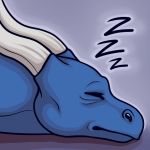 1:1 deerdaddy13 dragon eyes_closed ezurth feral horn lying male reaction_image simple_background sleeping solo sound_effects zzz 