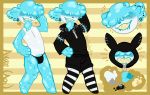  acedetrap anthro aoi clothing hi_res hoodie jelli jellitrap legwear male mammal model_sheet piercing reference_image smolsobug solo thigh_highs topwear ursid 