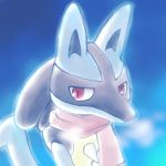  1:1 2015 ambiguous_gender anthro black_body black_fur blue_body blue_fur fur low_res lucario nintendo pok&eacute;mon pok&eacute;mon_(species) red_eyes sikai solo video_games 