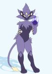  absurd_res anthro attitude dark electric fak&eacute;mon fan_character female fire hi_res luxray mean nintendo pattern pinup pok&eacute;mon pok&eacute;mon_(species) pose sassy scary solo star video_games xaix 