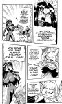  anthro breasts canid canine comic cookie_(furryfight_chronicles) daigaijin dialogue english_text eyes_closed female fox fur furryfight_chronicles group hair hair_over_eye hi_res kalita_(furryfight_chronicles) lagomorph leporid long_hair mammal monochrome muko one_eye_obstructed rabbit rodent sciurid text tree_squirrel under_boob 