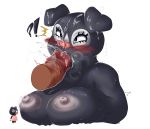  ?! agnes_(animal_crossing) animal_crossing anonymous_artist anthro big_breasts black_body black_skin blush bodily_fluids breasts bust_portrait cum cum_from_nose cum_in_mouth cum_in_nose cum_inside cum_on_breasts cum_on_face cumshot disembodied_penis domestic_pig duo ejaculation eyelashes facial_markings fellatio female genital_fluids genitals head_markings hi_res holding_breast male male/female mammal markings nintendo nipples oral orgasm penile penis portrait sex simple_background solo_focus suid suina surprise sus_(pig) video_games white_background white_markings white_nipples 