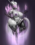  anthro big_breasts breasts clothing curvy_figure female hi_res horn huge_breasts kobold legwear machine nude robot rubber scalie simple_background smile solo tara_(taranima) taranima thick_thighs thigh_highs voluptuous wide_hips 