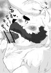  &lt;3 2020 anthro blush erection genitals hi_res humanoid_hands japanese_text kemono male male/male mammal monochrome oral overweight overweight_male penis sex shintatokoro solo_focus text ursid 