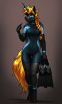  2020 3:5 anthro clothing fan_character female hi_res my_little_pony mykegreywolf open_mouth solo swimwear unguligrade_anthro 