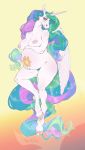  anthro belly big_belly big_breasts breasts cutie_mark equid female fetlocks friendship_is_magic hi_res hooves horn mammal my_little_pony navel nipples nude outie_navel phathusa pregnant princess_celestia_(mlp) pubes solo winged_unicorn wings 