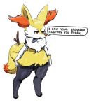  ambiguous_gender anthro biped braixen canid canine dialogue disappointed english_text half-closed_eyes humor inner_ear_fluff mammal narrowed_eyes nintendo oofrowdy pok&eacute;mon pok&eacute;mon_(species) reaction_image red_eyes simple_background solo standing stick text tuft video_games white_background 