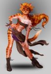  anthro bandeau clothing felid female fialinija_(artist) hi_res keidran mammal pantherine pose solo therie_sah-van tiger topwear twokinds webcomic 