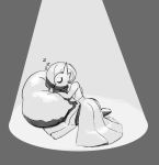  ambiguous_gender eyes_closed gardevoir grey_background hi_res humanoid monochrome nintendo not_furry oofrowdy pillow pok&eacute;mon pok&eacute;mon_(species) simple_background sleeping solo spotlight video_games 