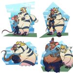  1:1 digimon digimon_(species) digivice gomamon hi_res kissing mammal mouse murid murine overweight rodent transformation trevor-fox trevor-fox_(character) weight_gain 