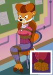  angry anthro barefoot bdsm bondage bound bulletin_board chair cleave_gag clothed clothing disney female fully_clothed furniture hi_res imightbemick mammal office_chair rebecca_cunningham rope rope_bondage sitting solo talespin ursid 