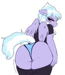  absurd_res anthro bottomwear butt clothing cloud_chaser_(mlp) colored_nails equid equine female friendship_is_magic hi_res mammal my_little_pony nails panties pants pterippus rainbowsprinklesart shirt solo topwear underwear wings 