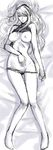  bangs bare_shoulders barefoot bed breasts breasts_apart crop_top dakimakura from_above full_body greyscale groin hair_between_eyes hair_spread_out hand_on_own_stomach high_ponytail large_breasts legs long_hair looking_at_viewer lying metroid michael monochrome nipples no_bra no_panties on_back parted_lips ponytail samus_aran scrunchie shirt_lift short_shorts shorts shorts_pull sidelocks sketch sleeveless sleeveless_turtleneck solo thigh_gap turtleneck 
