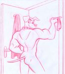  butt krypto krypto_the_superdog male muscles shower solo unknown_artist 