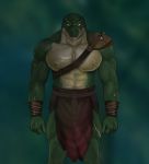  anthro clothed clothing kuja legend_of_krystal male nipples reptile scalie sek simple_background solo video_games 