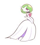  :&lt; artsy-rc closed_mouth commentary english_commentary full_body gardevoir gen_3_pokemon highres looking_at_viewer mega_gardevoir no_humans pokemon pokemon_(creature) simple_background solo standing white_background 