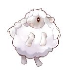  :3 :d artsy-rc commentary english_commentary full_body gen_8_pokemon highres no_humans open_mouth pokemon pokemon_(creature) signature simple_background smile solo white_background wooloo 