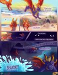  activision beach cave comic dialogue dragon duo english_text feral flame_(spyro) flying hi_res male monsterfuzz pond sea seaside spyro spyro_legend_of_the_dragon spyro_reignited_trilogy spyro_the_dragon sunset text video_games water 