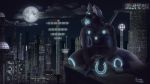  16:9 anthro building canid canine city detailed_background fluffy fluffy_tail fox jason male mammal moon night science_fiction sinser solo tron weapon widescreen 